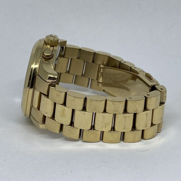 Michael Kors Runway MK5055 Unisex Gold Stainless Steel Analog Dial Watch WFH98 - Picture 9 of 12